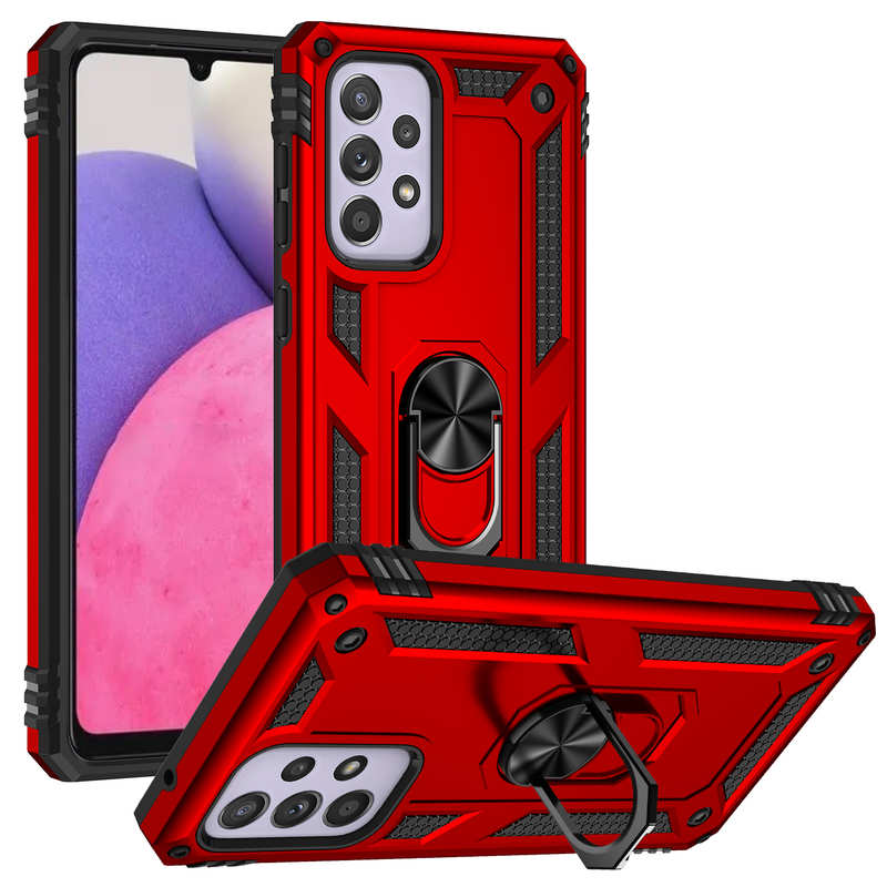 Red Hybrid Ring Case for Samsung A33