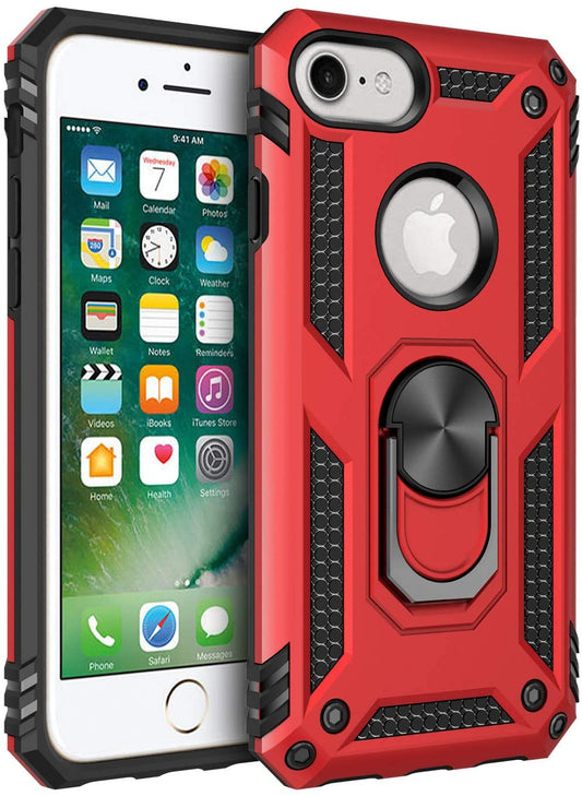 Hybrid Ring Case for iPhone 7 Red