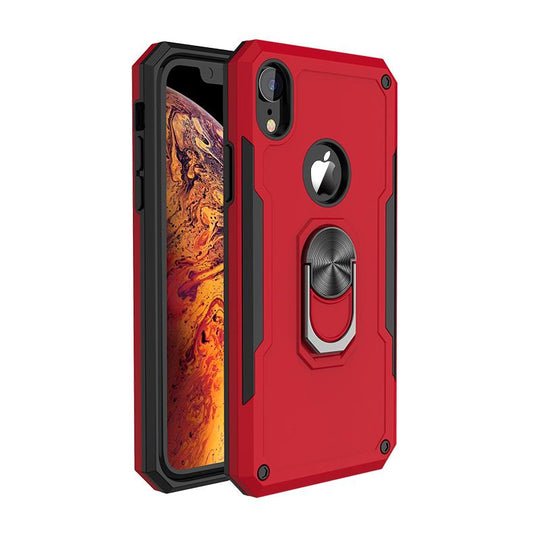 Red Hybrid Ring Case for Motorola G8 POWER