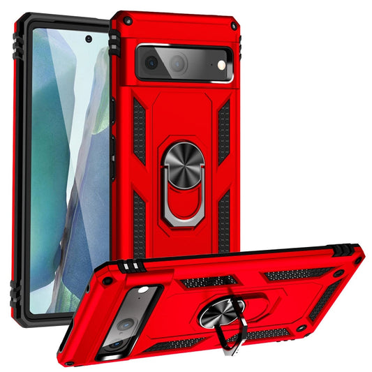 Red Hybrid Ring Case for Pixel 7 PRO