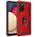 Red Hybrid Ring Case for Samsung A03S