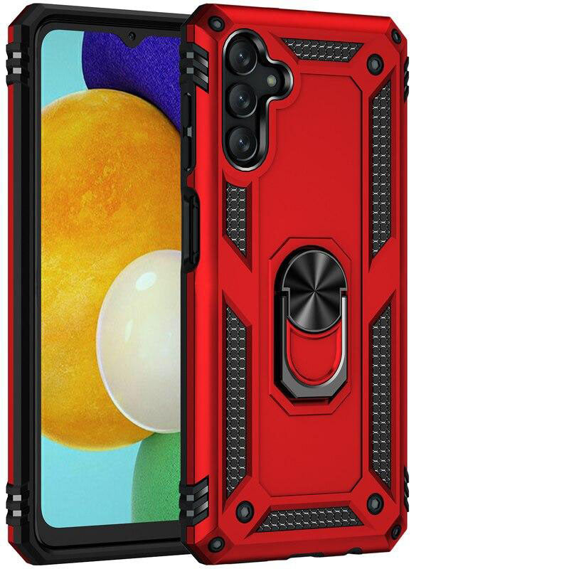 Red Hybrid Ring Case for Samsung S23 FE