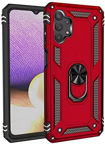 Red Hybrid Ring Case for Samsung A32 5G