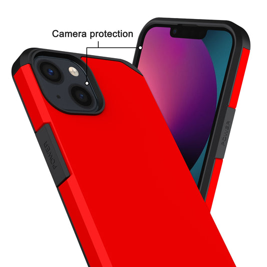 Slim Armor Protective Red Case for iPhone 15