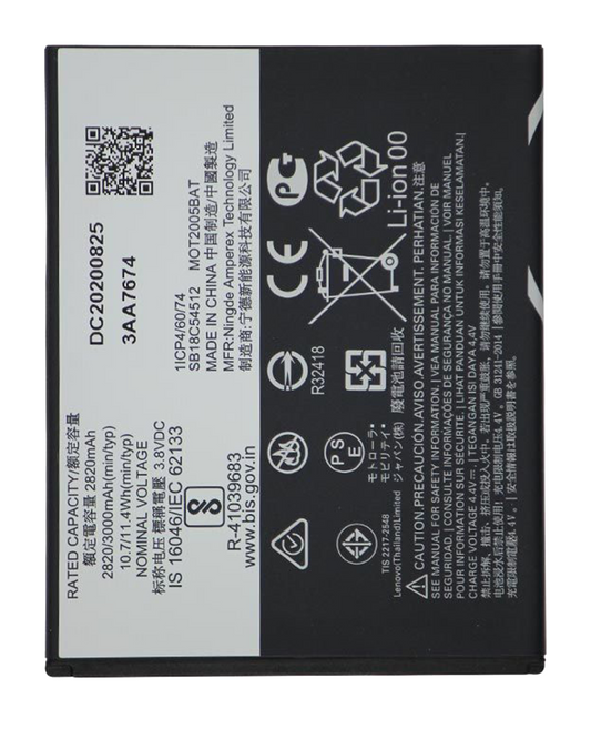 Replacement Battery for Moto E6 (XT2005 / 2019) - Motorola replacement battery, SKU 107082020408, product image 1