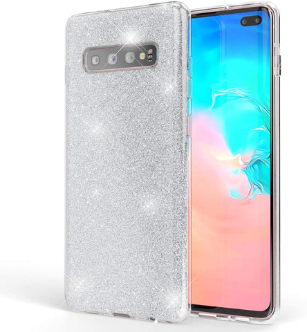 Glitter Silicone Case For Samsung S8 Plus Silver