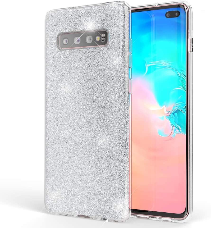 Glitter Silicone Case For Samsung S8 Plus Silver