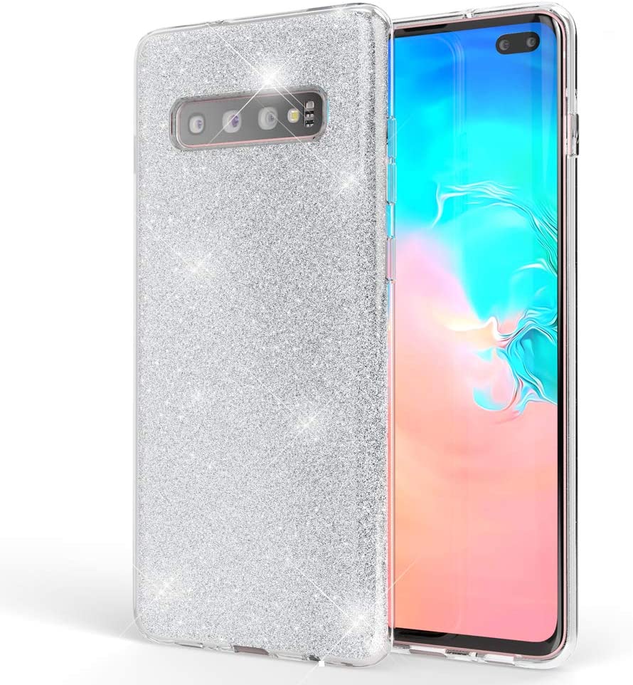 Glitter Silicone Case For Samsung S8 Silver