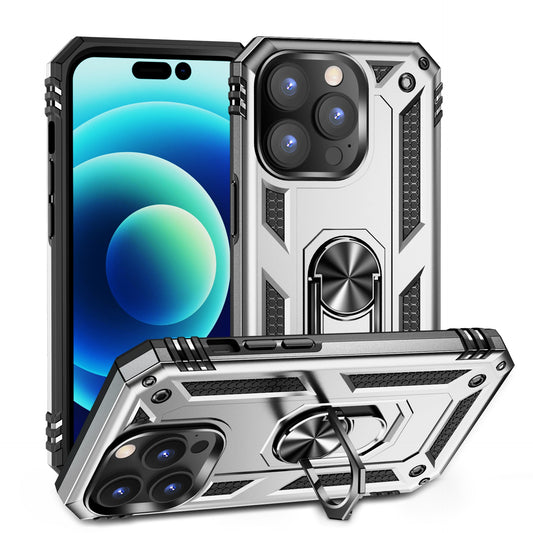 Hybrid Ring Case for iPhone 14 Pro Max Silver