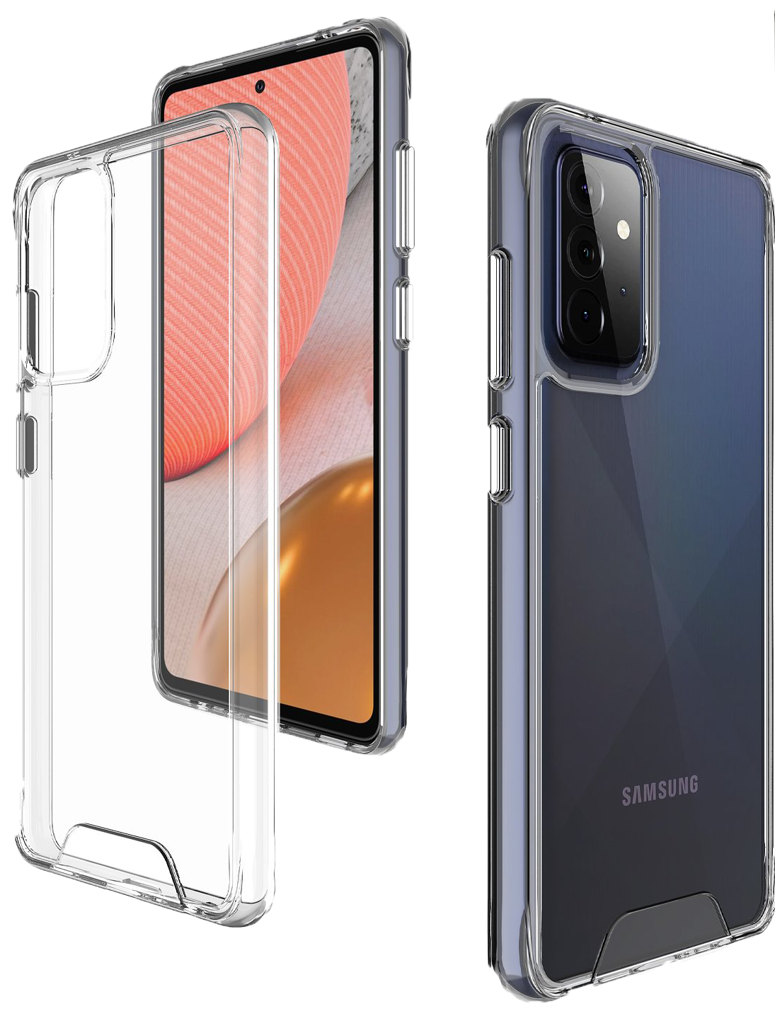 Space Clear Case For Samsung A72