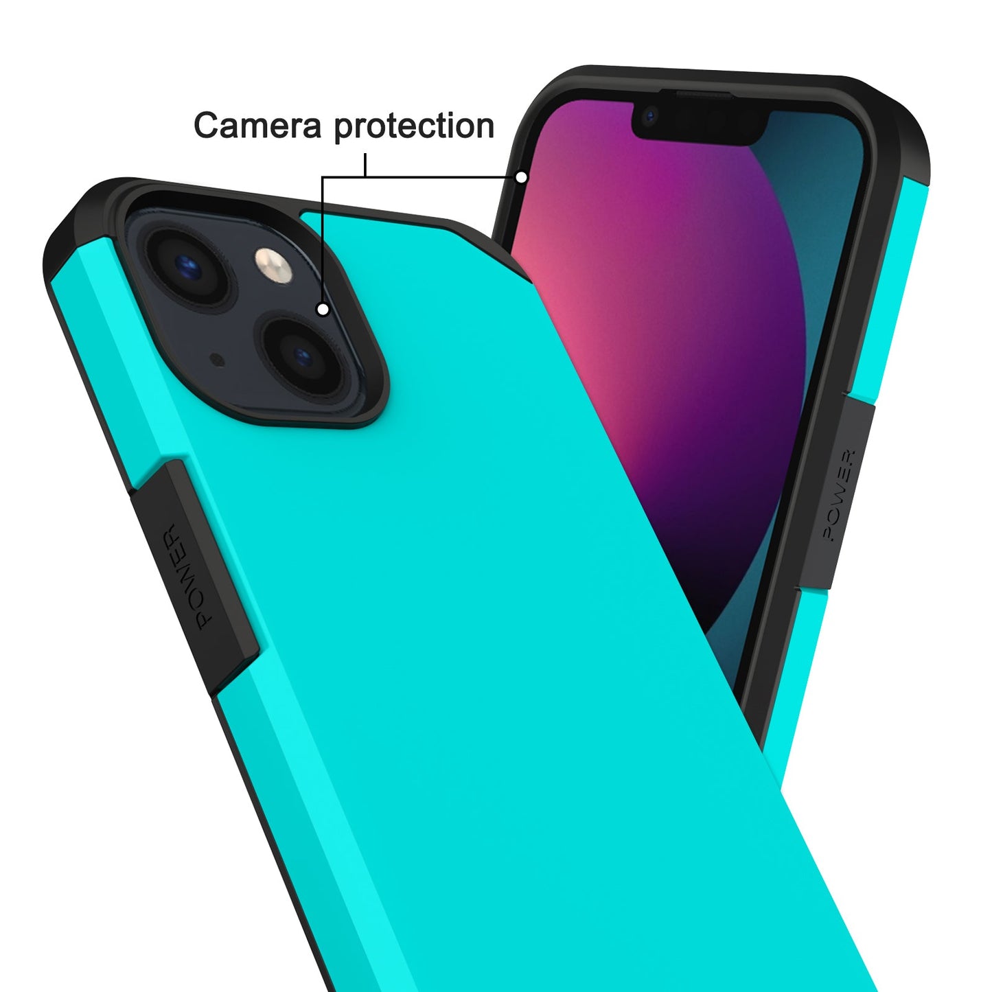 Slim Armor Protective Teal Case for iPhone 15