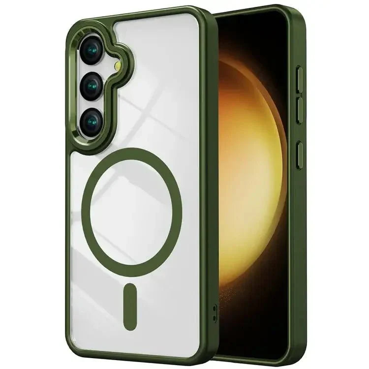 Clear Green Case Magsafe For Samsung S24