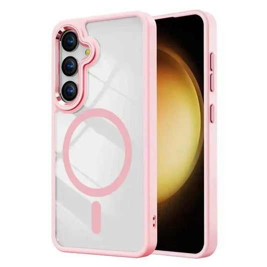 Clear Pink Case Magsafe For Samsung S24