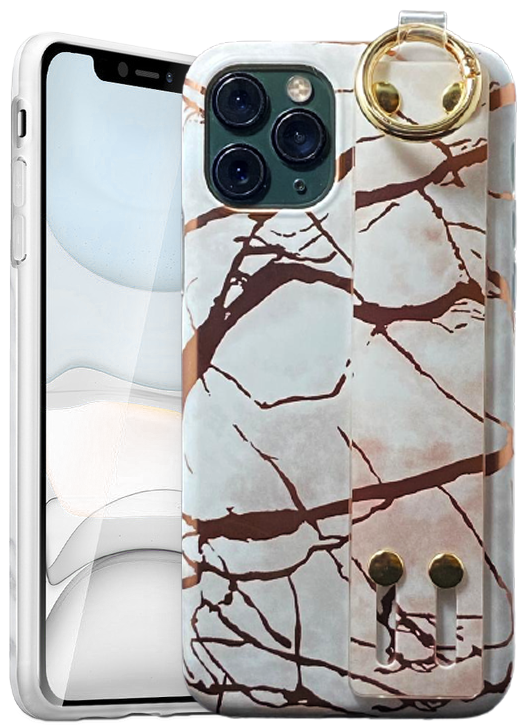 WHITE UV MARBLE GRIP TPU IP 11 PRO