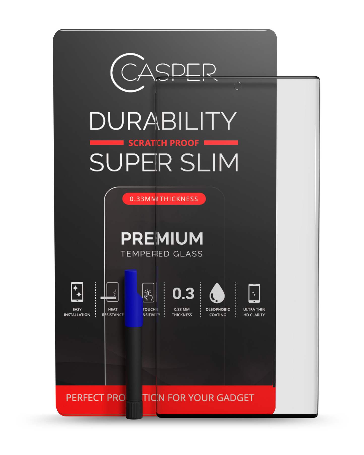 Casper UV Tempered Glass With Glue For Samsung Galaxy S23 Ultra (Case Friendly) (Retail Pack)