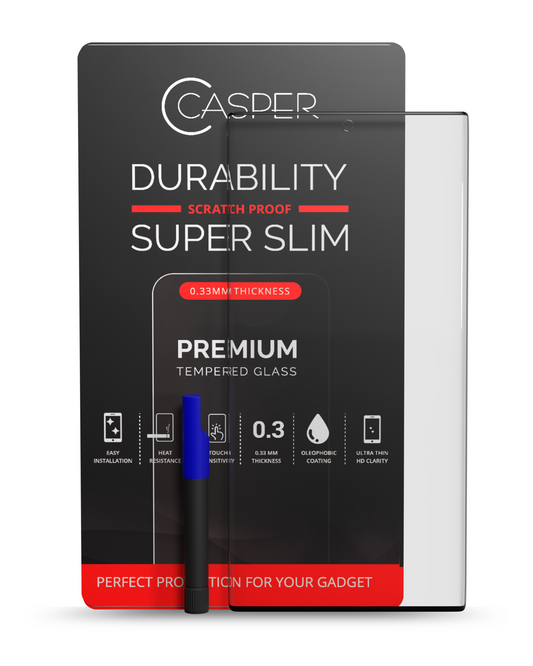Casper UV Tempered Glass With Glue For Samsung Galaxy S23 Ultra (Case Friendly) (Retail Pack)
