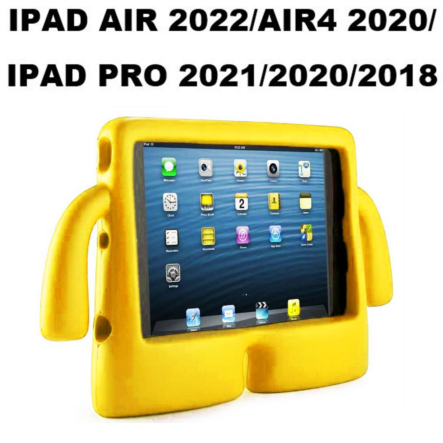 YELLOW 3D SILICON KID'S CASE IPAD 10.9 (2022) 10TH GEN