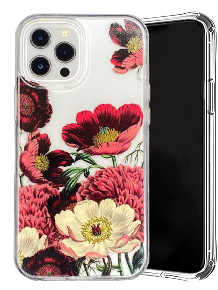 Graphic Clear Case (Red Flower) for Apple iPhone