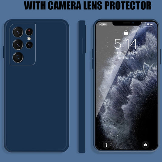 Silicone Case with Camera Protection for Samsung  - Navy