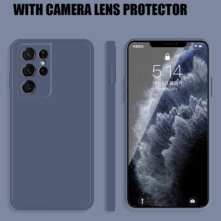 Silicone Case with Camera Protection for Samsung  - Blue
