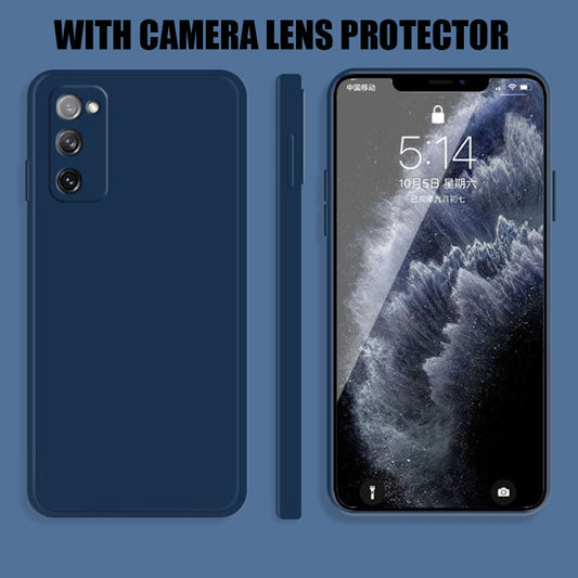 Silicone Case with Camera Protection for Samsung  - Navy
