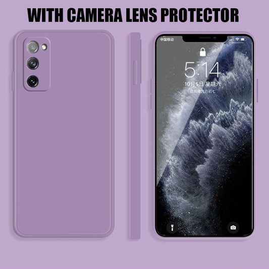 Silicone Case with Camera Protection for Samsung  - Purple