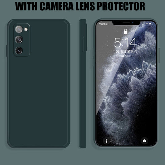 Silicone Case with Camera Protection for Samsung  - Army