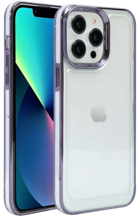 Clear Trim Case for iPhone 15 Pro Purple