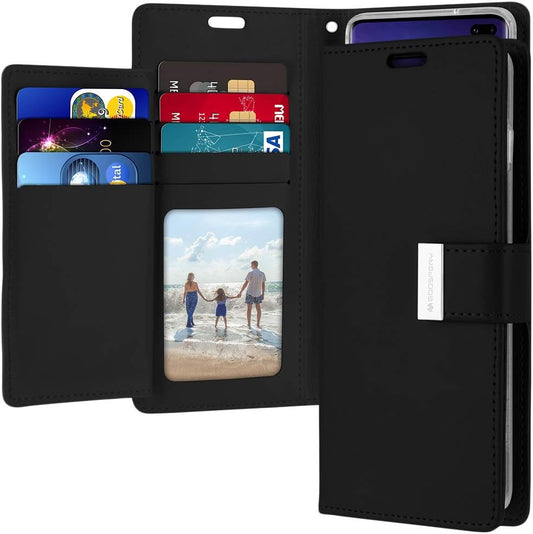 Wallet Case With Extra Card Slots For iPhone 15 Black