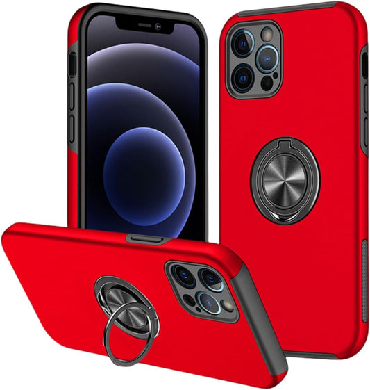 Hybrid Ring Case for iPhone iPhone 14 Red