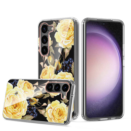 Clear Graphic Case (Yellow Rose) for Samsung S22
