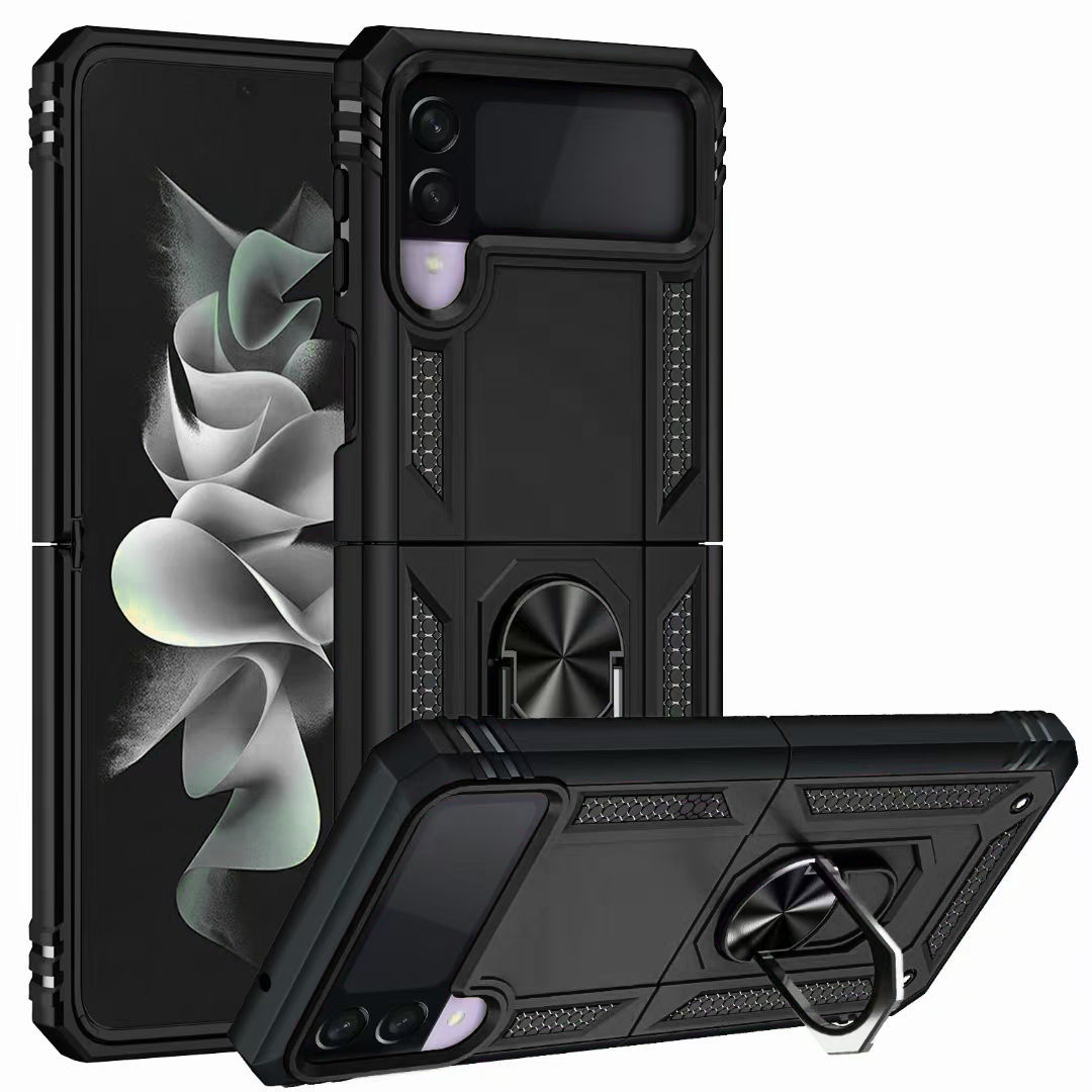 Hybrid Ring Black Case for Samsung Z4 FLIP
