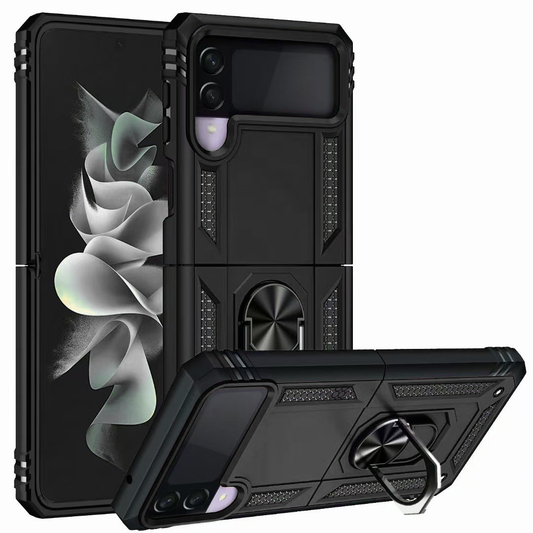 Hybrid Ring Black Case for Samsung Z4 FLIP