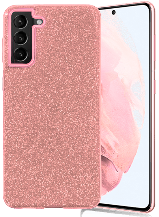 Glitter Silicone Pink Case For Samsung S23 PLUS