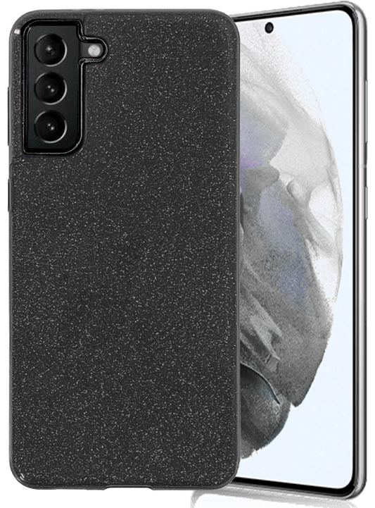 Glitter Silicone Black Case For Samsung s23 PLUS