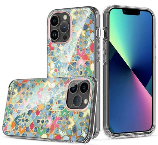 Clear Graphic Case (Mosaic) for iPhone 15 Pro