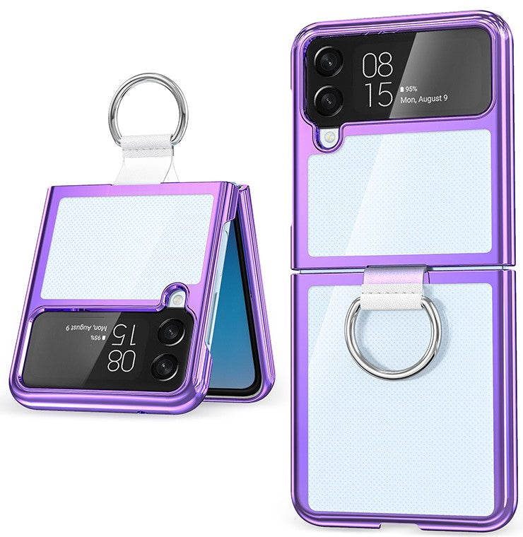 Clear Trim Purple Case For Samsung Z5 FLIP