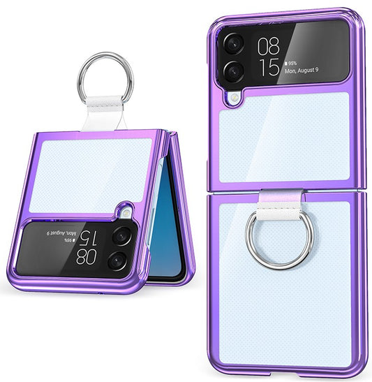 Clear Trim Purple Case For Samsung Z5 FLIP