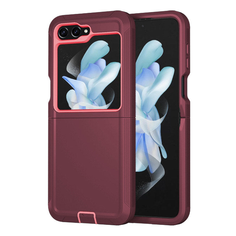 Defender burgundy With Pink Case for Samsung Z5 FLIP