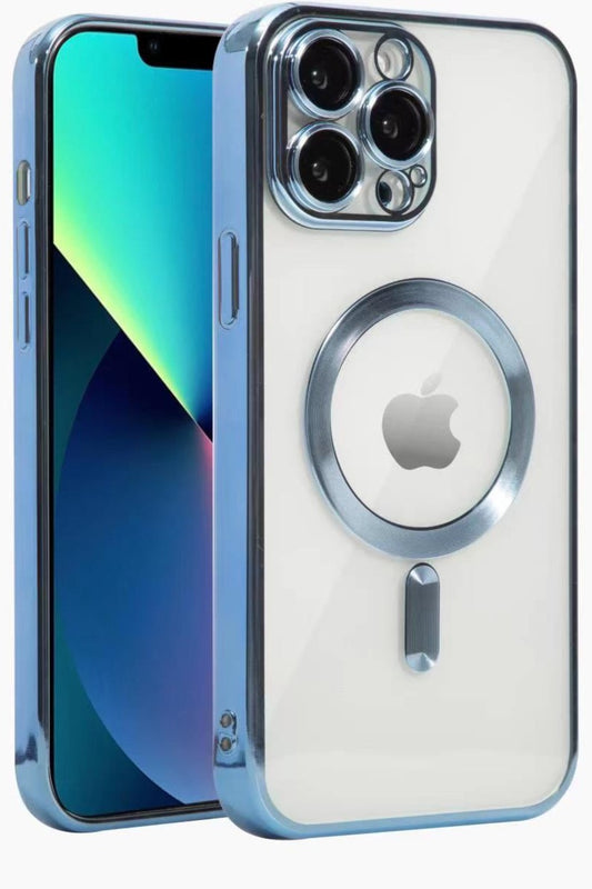 Clear Case Magsafe Camera Lens For iPhone 15 Pro Blue