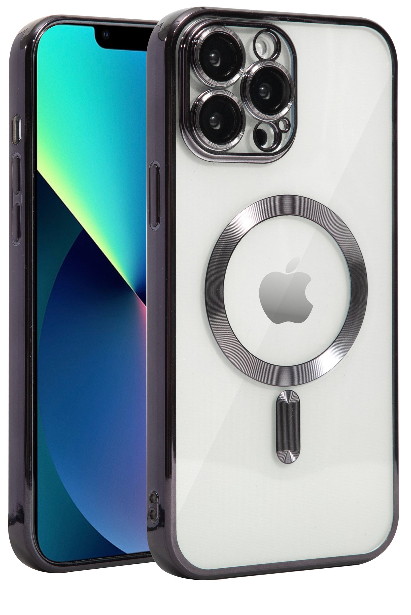 Clear Case Magsafe Camera Lens For iPhone 15 Pro Black