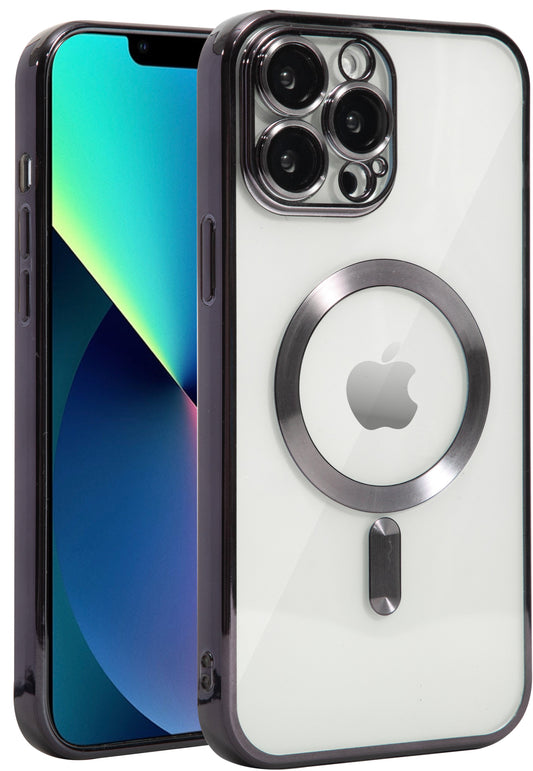 Magsafe Clear Trim Case for iPhone 15 Pro Max (Black)