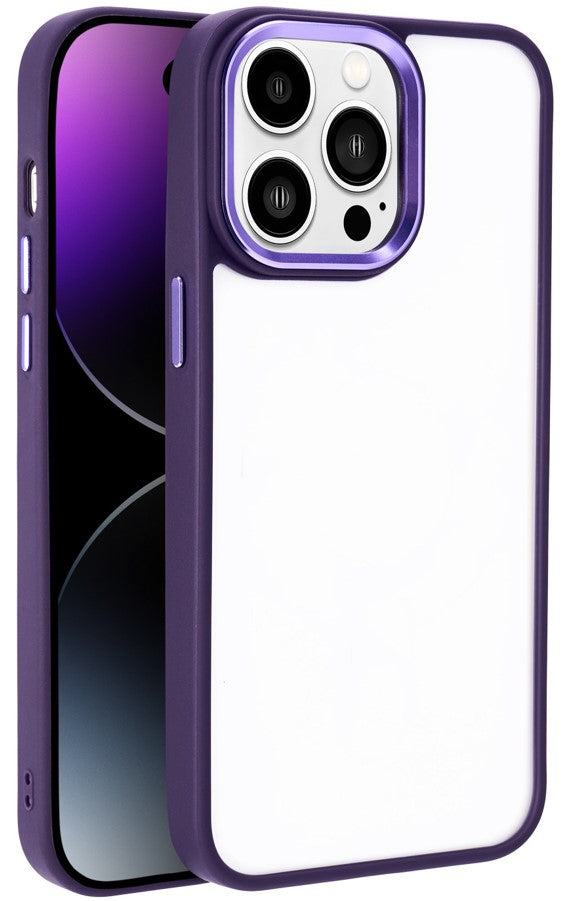 Clear Trim Case for iPhone 15 Pro Max (Deep Purple)
