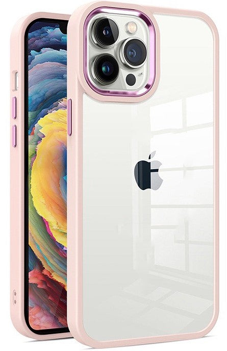 Clear Trim Case for iPhone 15 Pro Max (Pink)
