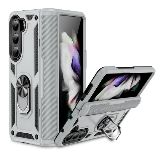 Silver Hybrid Ring Case for Samsung Z5 FOLD