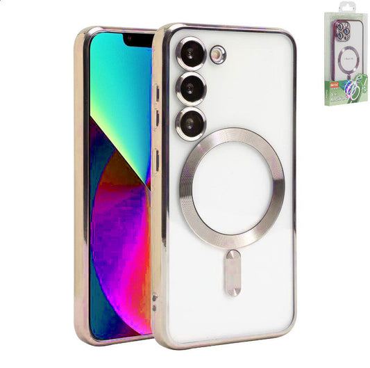 Clear Case Gold Magsafe Camera Lens For Samsung S23 PLUS