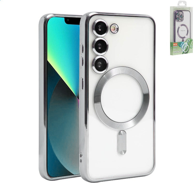 Clear Case Silver Magsafe Camera Lens For Samsung S23 Plus