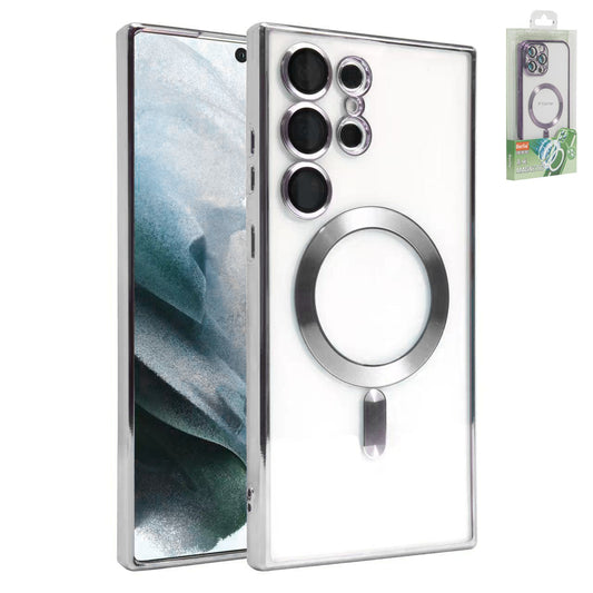 Clear Case Silver Magsafe Camera Lens For Samsung S23 Ultra