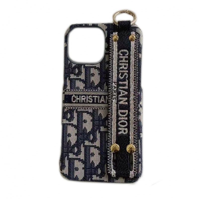 iPhone 15 Rear Card Flip Side Case With Wristband