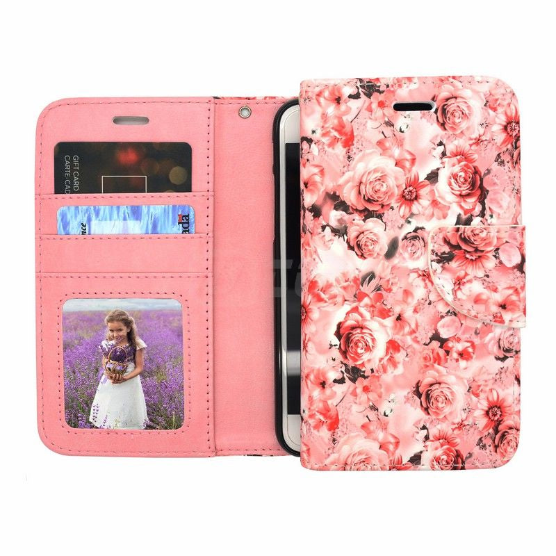 Wallet Case With 3 Card Slots For iPhone 15 Pro Rose Pink